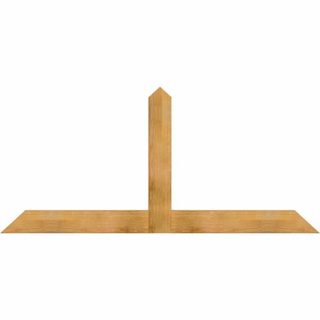 Ekena Millwork Portland Rough Sawn Timber Gable Bracket, Western Red Cedar, 84"W x 38"H x 2"D x 6"F, 11/12 Pitch GBW084X38X0206POR00RWR